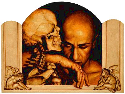 The Homage to the German philosopher is an oil painting - it has been sold