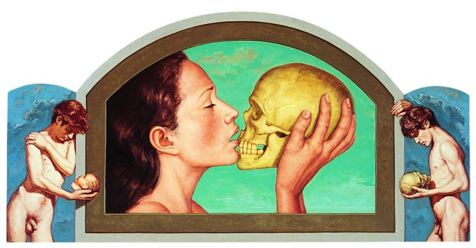 Where Images Stop Philosophy Begins is an oil on panel original painting