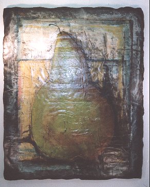 Original pear painting by Giolitti