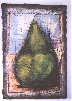 Original pear painting by Giolitti